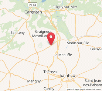 Map of Le Dézert, Normandy