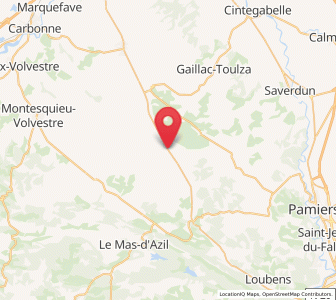 Map of Le Fossat, Occitanie