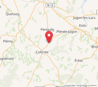 Map of Le Gouray, Brittany