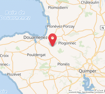 Map of Le Juch, Brittany