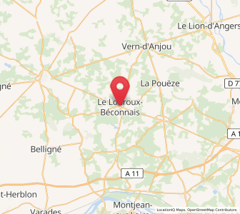 Map of Le Louroux Béconnais, Pays de la Loire