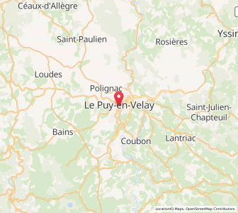 Map of Le Puy-en-Velay, Auvergne-Rhône-Alpes