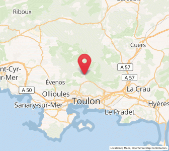 Map of Le Revest-les-Eaux, Provence-Alpes-Côte d'Azur