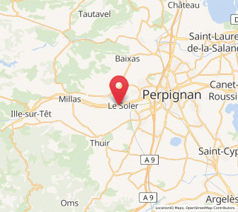 Map of Le Soler, Occitanie