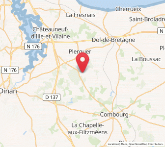 Map of Le Tronchet, Brittany