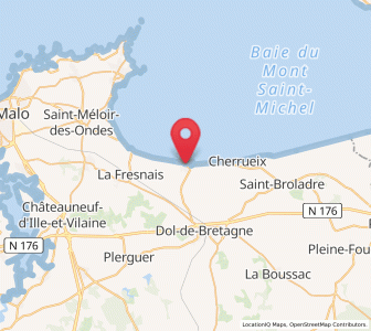 Map of Le Vivier-sur-Mer, Brittany