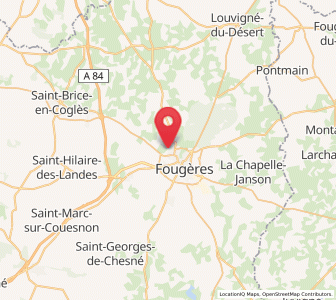Map of Lécousse, Brittany