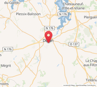 Map of Léhon, Brittany