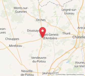 Map of Lencloître, Nouvelle-Aquitaine