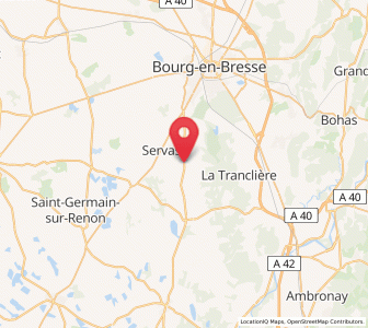 Map of Lent, Auvergne-Rhône-Alpes