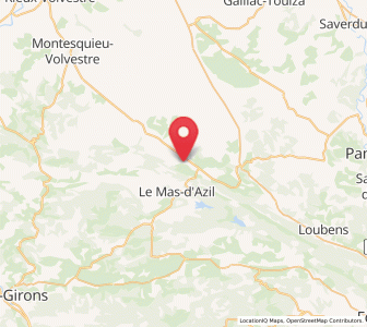 Map of Les Bordes-sur-Arize, Occitanie