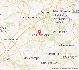 Map of Les Herbiers, Pays de la Loire