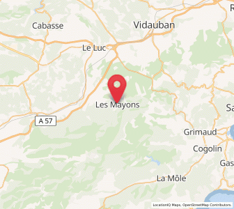 Map of Les Mayons, Provence-Alpes-Côte d'Azur