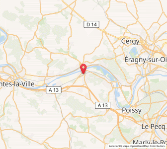 Map of Les Mureaux, Île-de-France