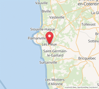 Map of Les Pieux, Normandy
