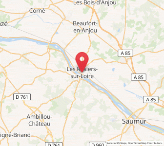 Map of Les Rosiers-sur-Loire, Pays de la Loire