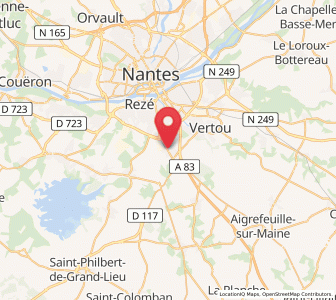 Map of Les Sorinières, Pays de la Loire