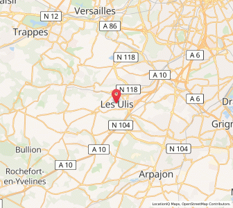 Map of Les Ulis, Île-de-France