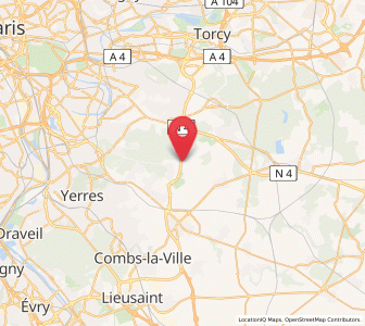 Map of Lésigny, Île-de-France