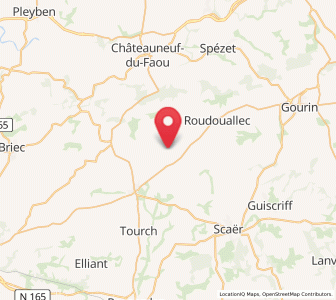 Map of Leuhan, Brittany