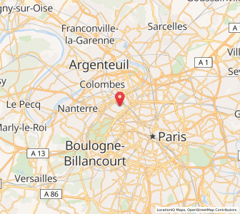 Map of Levallois-Perret, Île-de-France