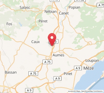Map of Lézignan-la-Cèbe, Occitanie