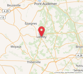 Map of Lieurey, Normandy