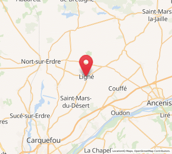 Map of Ligné, Pays de la Loire