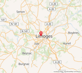 Map of Limoges, Nouvelle-Aquitaine
