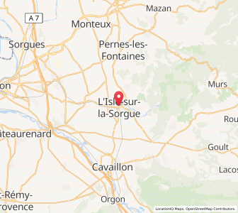 Map of L'Isle-sur-la-Sorgue, Provence-Alpes-Côte d'Azur