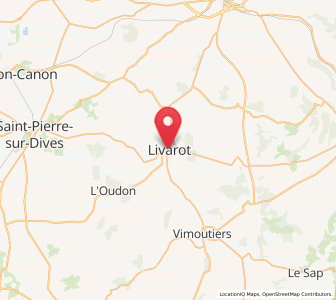 Map of Livarot, Normandy