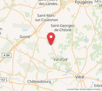Map of Livré-sur-Changeon, Brittany