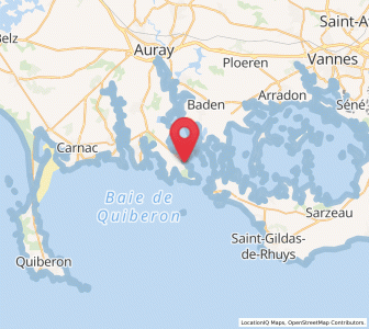 Map of Locmariaquer, Brittany