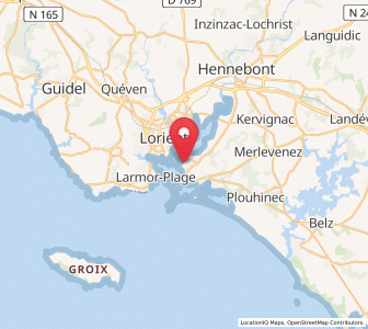 Map of Locmiquélic, Brittany