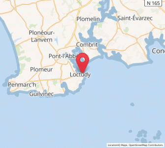 Map of Loctudy, Brittany