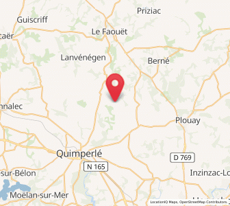 Map of Locunolé, Brittany