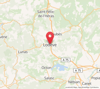 Map of Lodève, Occitanie