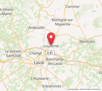 Map of Louverné, Pays de la Loire