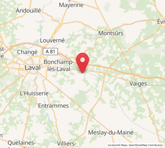 Map of Louvigné, Pays de la Loire