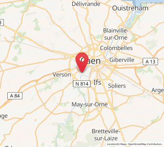 Map of Louvigny, Normandy