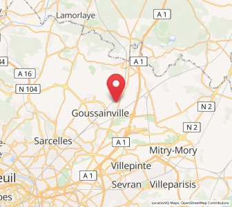 Map of Louvres, Île-de-France
