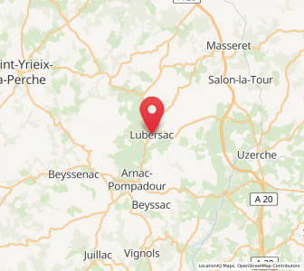 Map of Lubersac, Nouvelle-Aquitaine