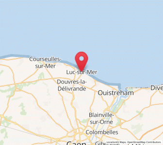 Map of Luc-sur-Mer, Normandy