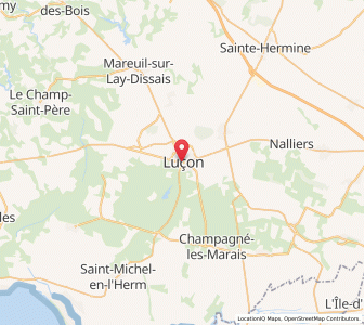 Map of Luçon, Pays de la Loire