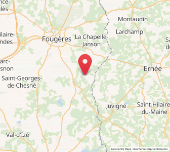 Map of Luitré, Brittany