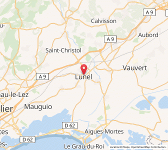 Map of Lunel, Occitanie