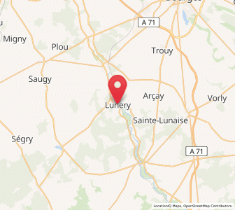 Map of Lunery, Centre