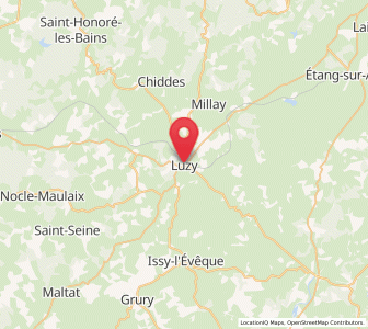 Map of Luzy, Bourgogne-Franche-Comté