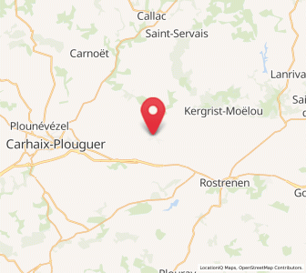 Map of Maël-Carhaix, Brittany