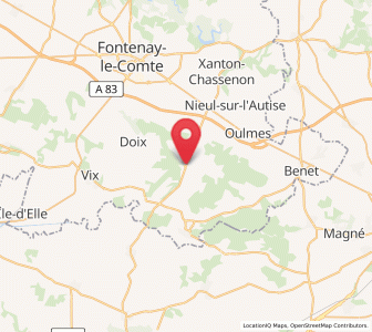 Map of Maillezais, Pays de la Loire
